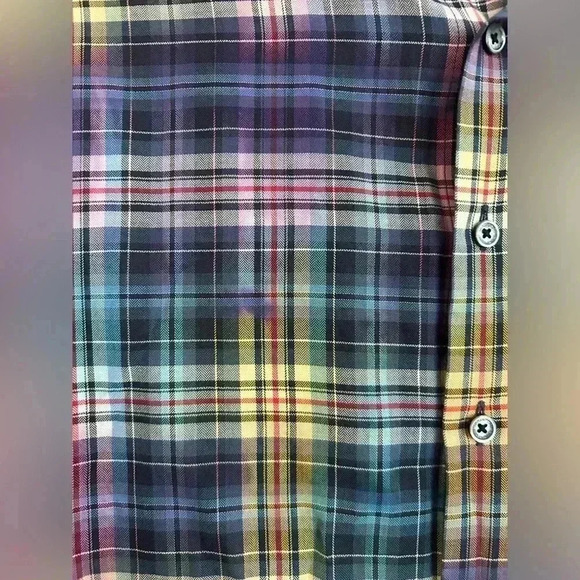 BUGATCHI Check Plaid Colorful Cotton Long Sleeve Button Down Shirt XL - Picture 6 of 8